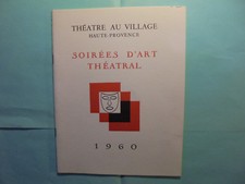 programme theatre au village Haute-Provence 1960 illustration Jean Cocteau