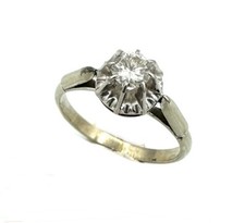 MAGNIFIQUE BAGUE SOLITAIRE OR 18 CARATS - DIAMANT 0.25 CARAT - 3,28 g