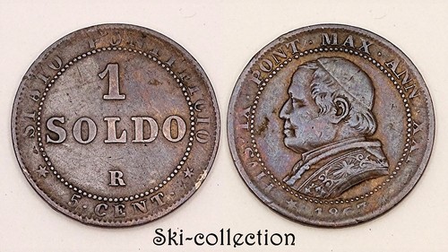 Soldo 1867 ann xxi - 1,