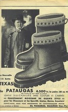 PUBLICITE ADVERTISING   1953   PATAUGAS la nouvelle demi botte TEXAS