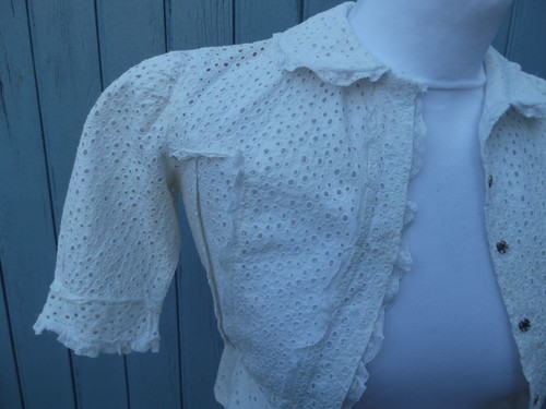 Chemisier ancien broderie - chemisier,