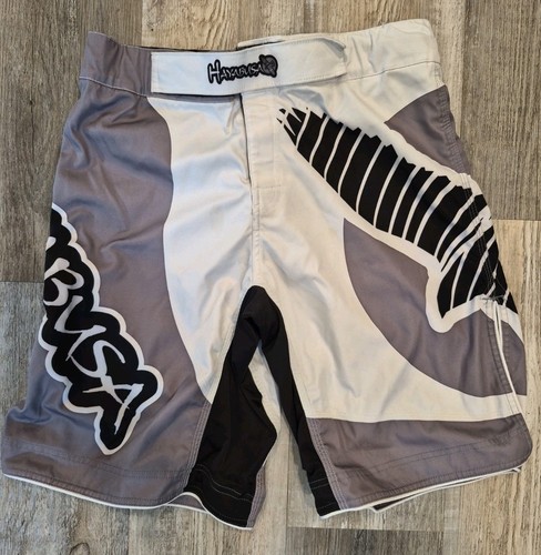 Hayabusa mma fight shorts gray - hayabusa,