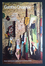 Gaston CHAISSAC Affiche originale de 1973 Musée d'Art Moderne de Paris Art Brut
