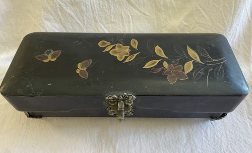 Ancien coffret gants bois - gants,