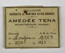 1 RESSORT BARILLET CALIBRE LONGINES 19.75 N @ MONTRE GOUSSET @ MAINSPRING 19.75N