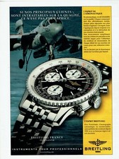 Publicité Advertising 109  1999  montre Breitling  Old navitimer esprit aéraonau