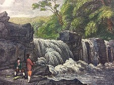 Pêche à la mouche FLY FISHING Première estampe 1834 XIXe poisson