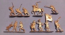 Plats d'étain - KZ Zinnfiguren - Flat Tin : 12 figurines de bavarois en 1870.