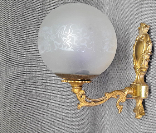 Applique vintage globe verre