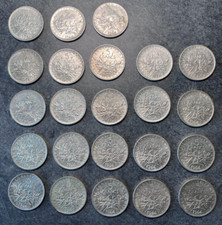 23 Pièces 5 Francs Semeuse Argent 1964