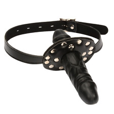 Bâillon de bouche en cuir réaliste avec Bondage Oral Open Mouth gag Restriction