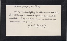 Bristol autographe signé de Maurice GENEVOIX - 1939.