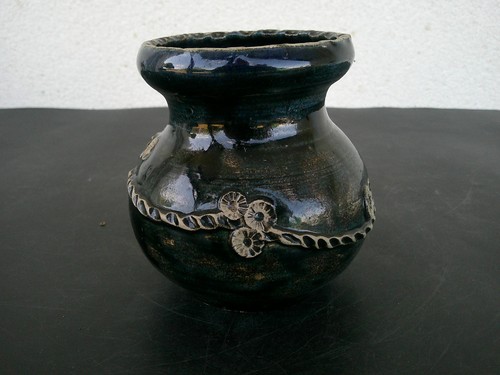 Vase ceramique noire - vase,