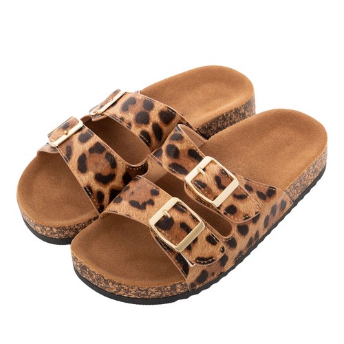 Chaussons femme léopard - chaussons,