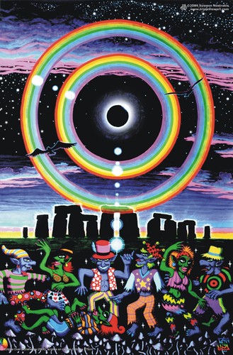Affiche lumière noire fluo - noire,