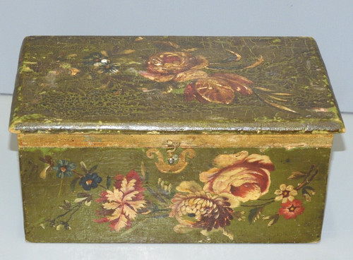 Superbe boite bois peint - boite,