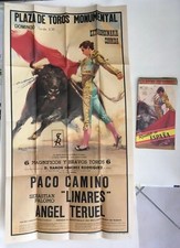 AFFICHE POSTER CARTEL DE TOROS n°167 CORRIDA “LINARES” PACO CAMINO, ANGEL TERUEL