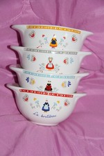 LOT 4 Petits bols céramique illustré - Ø 11 sans anses H 6,5 cm contenance 300ml