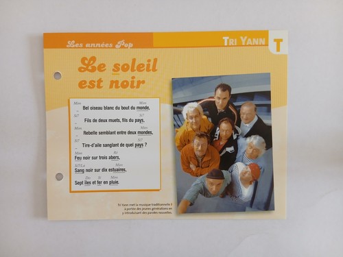 Carte fiche tri yann - -,