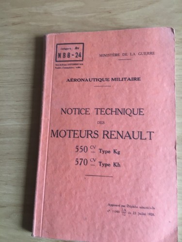 Rare notice technique moteurs - notice,