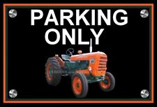 plaque  PARKING ONLY TRACTEUR