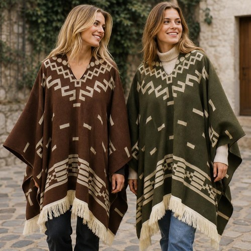 Poncho style western - poncho, en