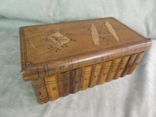 BOÎTE A CIGARES ancienne, en bois marqueté.