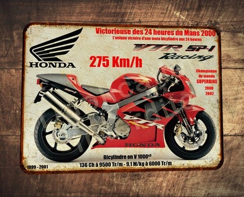 Plaque métal vintage honda - vintage,