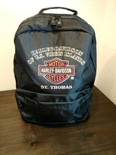 Harley Davidson St Thomas Virgin Islands Black Nylon Backpack Laptop Helmet Bag
