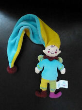 *. DOUDOU BEBE CONFORT KATHERINE ROUMANOFF  LUTIN  bleu jaune long bonnet BE