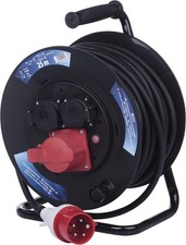 Rallonge à enrouleur Emos 25 m, 3 prises, noir