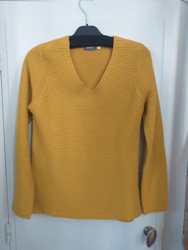 Pull col jaune - v,