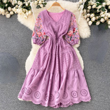 Femme Ethnique Floral Robe