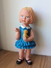 Pouet pouet  petite fille au canard Vintage hauteur 21 cm