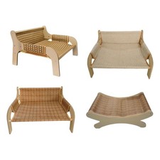 Canapé-lit pour chat, robuste et stable, avec griffoir et fauteuil inclinable