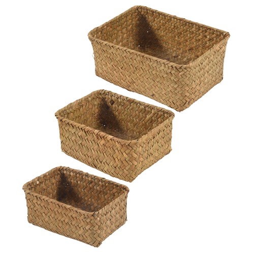 Panier rangement en jonc - rangement,