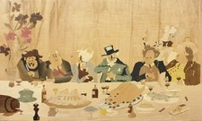 tableaux anciens impressionnistes Le Banquet de Bernard TOLLET. Marqueterie