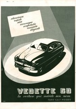 Publicité ancienne voiture automobile Ford Vedette 1950 issue de magazine Troy