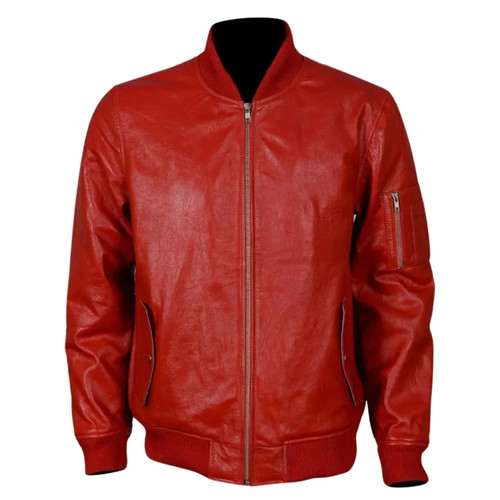 Manteau zippé homme - en, cuir