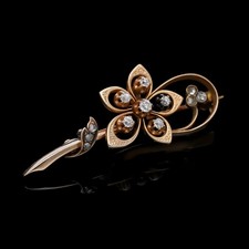 Broche ancienne diamants