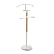 Holstebro Valet de Nuit Multifonctionnel avec 2 Perchoirs Penderie pour Vêtem...