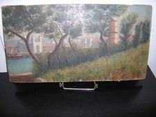 Tableau peinture marine  Port de Marseille A.Sapet XIXe siècle.