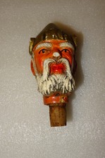 POUR COLLECTION ANCIEN BOUCHON TETE GUERRIER PLATRE SIGNE C. LIGNANI M. DEPOSE