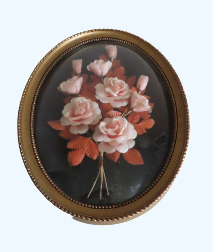 Cadre verre bombe fleurs - verre,