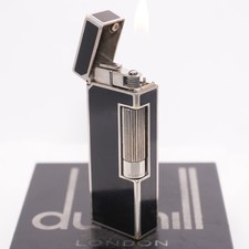 Briquet Dunhill argent/noir