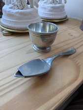 Pharmacie pot et cuillère à sirop canard de malade en étain Vincent Garnier 