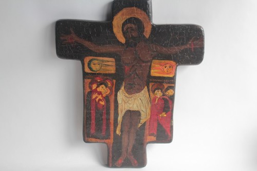 Icône orthodoxe peinte croix - icône,