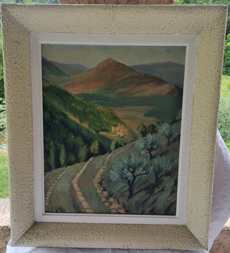 Tableau huile sur - , signé