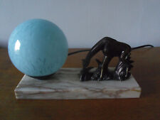 Lampe à poser art déco au décor de girafe