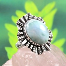 Bague Cocktail En Larimar Bleu